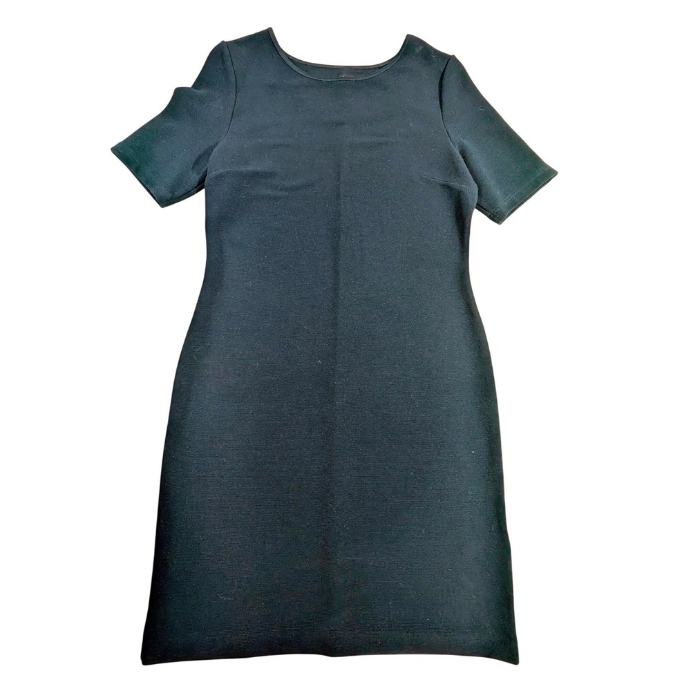 Mario Serrani‎ Navy Sheath Dress Short Sleeve Crew Neck, Size M